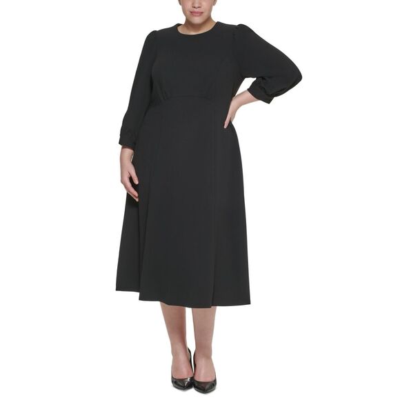Calvin Klein Womens Plus a-Line Calf MIDI Dress Size 18W - Picture 1 of 4